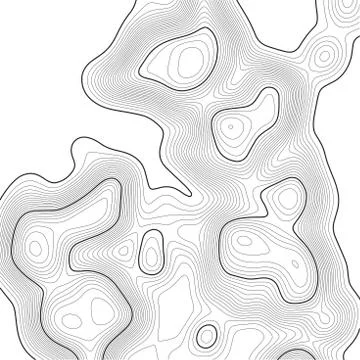 Topographic map background. Grid map. Contour. Vector illustration. Stock Illustration