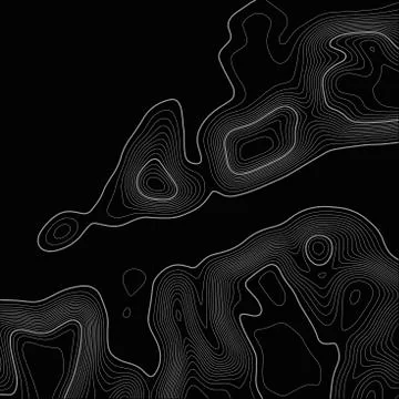 Topographic map background. Grid map. Contour. Vector illustration. Stock Illustration