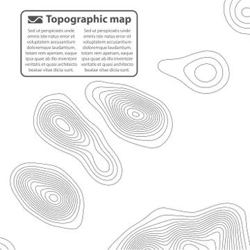 Topographic map background. Grid map. Contour. Vector illustration. イラスト素材