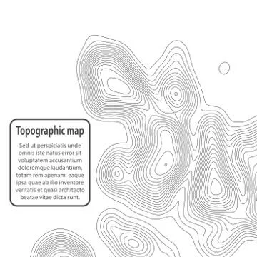 Topographic map background. Grid map. Contour. Vector illustration. Stock Illustration