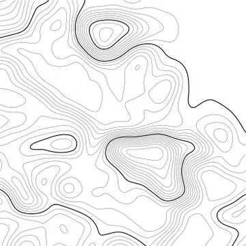 Topographic map background. Grid map. Contour. Vector illustration. Stock Illustration