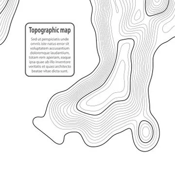 Topographic map background. Grid map. Contour. Vector illustration. Illustrazione stock