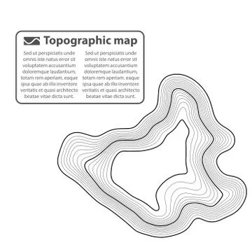 Topographic map background. Grid map. Contour. Vector illustration. イラスト素材