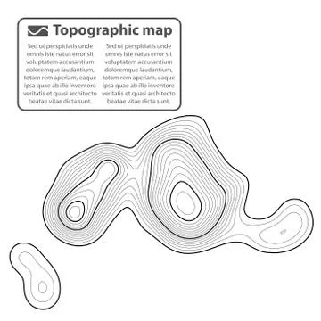 Topographic map background. Grid map. Contour. Vector illustration. Stock Illustration