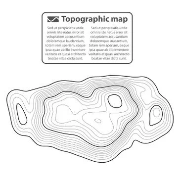 Topographic map background. Grid map. Contour. Vector illustration. イラスト素材