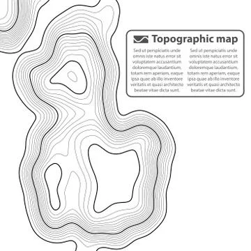 Topographic map background. Grid map. Contour. Vector illustration. Illustrazione stock
