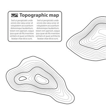 Topographic map background. Grid map. Contour. Vector illustration. Illustrazione stock