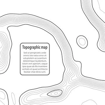 Topographic map background. Grid map. Contour. Vector illustration. Stock Illustration