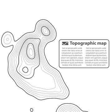Topographic map background. Grid map. Contour. Vector illustration. Illustrazione stock