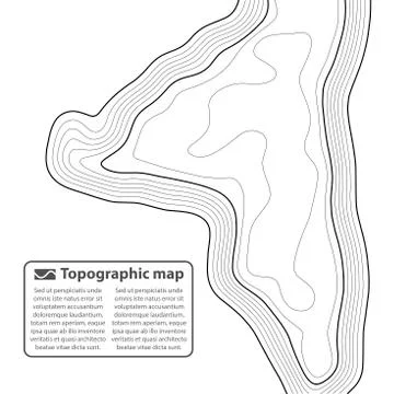 Topographic map background. Grid map. Contour. Vector illustration. Stock Illustration