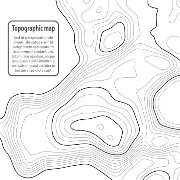 Topographic map background. Grid map. Contour. Vector illustration. Stock Illustration