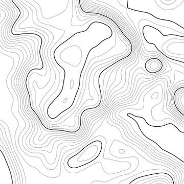 Topographic map background. Grid map. Contour. Vector illustration. Stock Illustration