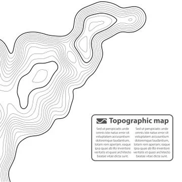 Topographic map background. Grid map. Contour. Vector illustration. イラスト素材