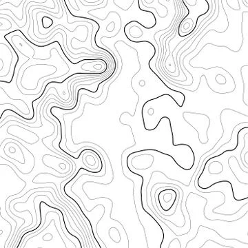 Topographic map background. Grid map. Contour. Vector illustration. Stock Illustration