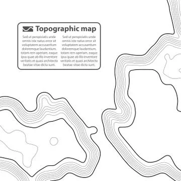 Topographic map background. Grid map. Contour. Vector illustration. Illustrazione stock
