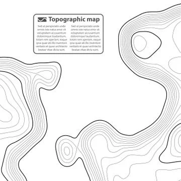 Topographic map background. Grid map. Contour. Vector illustration. Illustrazione stock