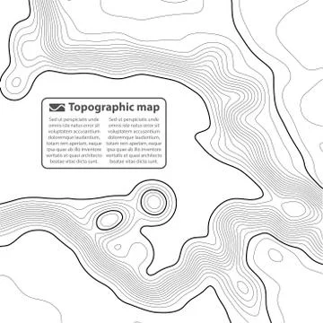 Topographic map background. Grid map. Contour. Vector illustration. イラスト素材