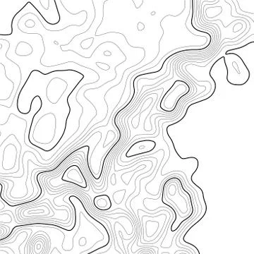 Topographic map background. Grid map. Contour. Vector illustration. Stock Illustration