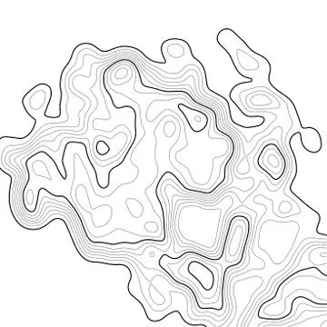Topographic map background. Grid map. Contour. Vector illustration. イラスト素材