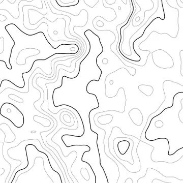 Topographic map background. Grid map. Contour. Vector illustration. Stock Illustration