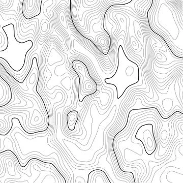 Topographic map background. Grid map. Contour. Vector illustration. Stock Illustration