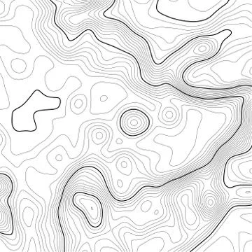 Topographic map background. Grid map. Contour. Vector illustration. Stock Illustration