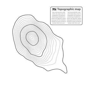 Topographic map background. Grid map. Contour. Vector illustration. Stock Illustration