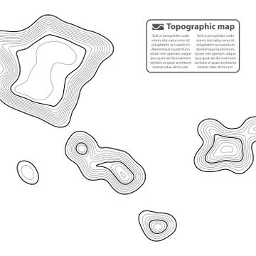 Topographic map background. Grid map. Contour. Vector illustration. Stock Illustration