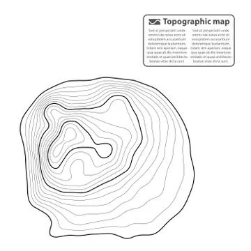 Topographic map background. Grid map. Contour. Vector illustration. Stock Illustration