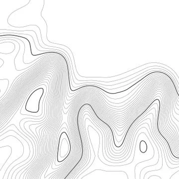 Topographic map background. Grid map. Contour. Vector illustration. Stock Illustration