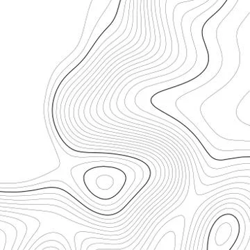 Topographic map background. Grid map. Contour. Vector illustration. Stock Illustration
