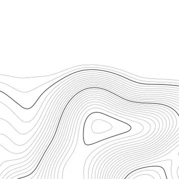 Topographic map background. Grid map. Contour. Vector illustration. Stock Illustration