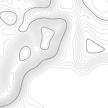 Topographic map background. Grid map. Contour. Vector illustration. Stock Illustration