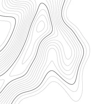 Topographic map background. Grid map. Contour. Vector illustration. Stock Illustration