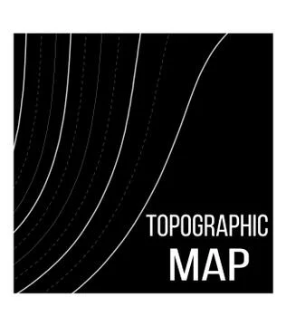 Topographic map background. Line topographic map contour background. Abstract イラスト素材