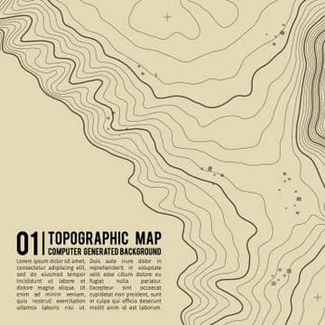 Topographic map background with space for copy . Line topography map contour Stock-Illustration