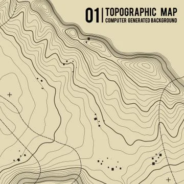 Topographic map background with space for copy . Line topography map contour Stock Illustration