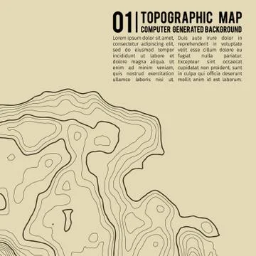 Topographic map background with space for copy . Line topography map contour Stock-Illustration