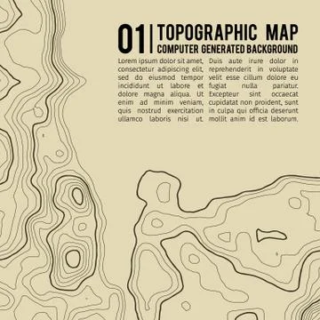 Topographic map background with space for copy . Line topography map contour Stock-Illustration