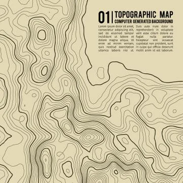 Topographic map background with space for copy . Line topography map contour Stock Illustration