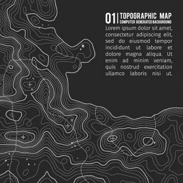Topographic map background with space for copy . Line topography map contour Stock Illustration