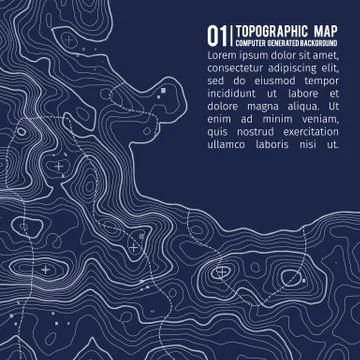 Topographic map background with space for copy . Line topography map contour Illustrazione stock
