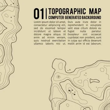 Topographic map background with space for copy . Line topography map contour Illustrazione stock