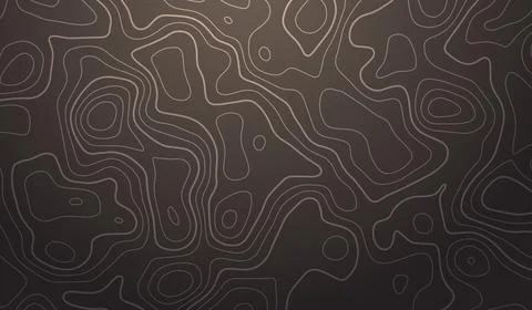 Topographic Map Background Vector Illustration in Brown Shades Stock Illustration