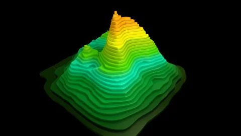 Topographic map background Valleys and mountains Stock Illustration