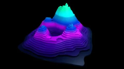 Topographic map background Valleys and mountains Illustrazione stock