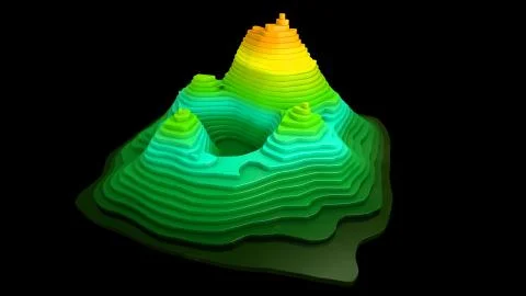 Topographic map background Valleys and mountains Stock Illustration