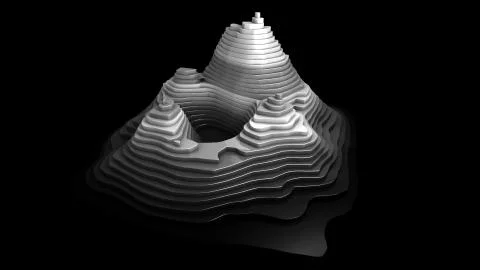 Topographic map background Valleys and mountains Stock Illustration