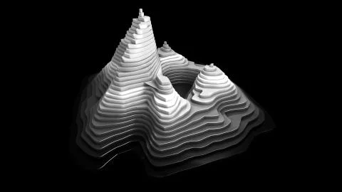 Topographic map background Valleys and mountains Stock Illustration