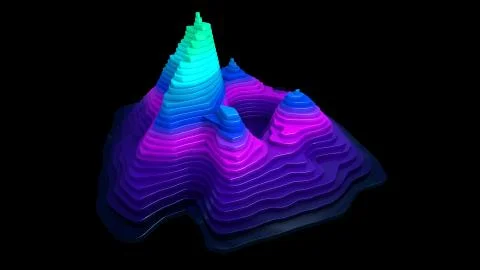 Topographic map background Valleys and mountains Stock Illustration